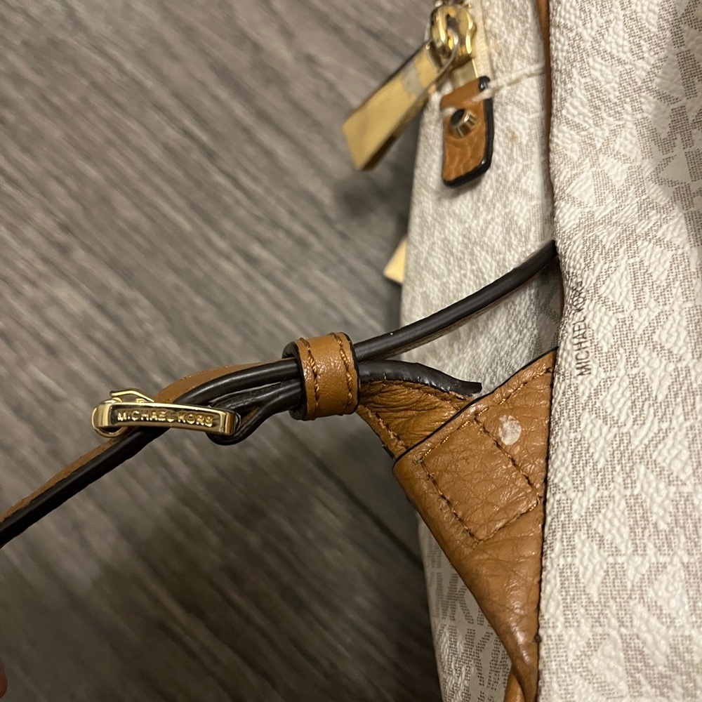 Michael Kors Beige and Brown Women's Backpack image 5